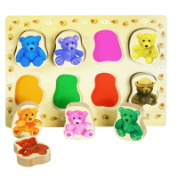 Beer Kleure Bonkige Legkaart/ Colour Match Bears Chunky Puzzle (8pc) (Afrikaans & Engels) image