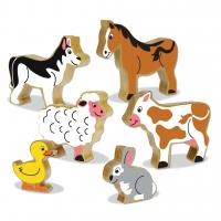 Wooden Block Farm Animals/ Houtblok Plaasdiere image