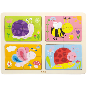 4-in-1 Legkaartbak Insekte/ Puzzle Tray Insects (Afrikaans & Engels) picture 3808