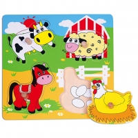 Knop Legkaart Plaasdiere/ Knob Puzzle Farm Animals (Afrikaans & Engels) image