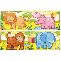 4-in-1 Legkaart Oerwoud/ Jungle(Afrikaans & Engels) image