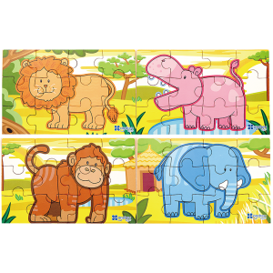 4-in-1 Legkaart Oerwoud/ Jungle(Afrikaans & Engels) picture 3807